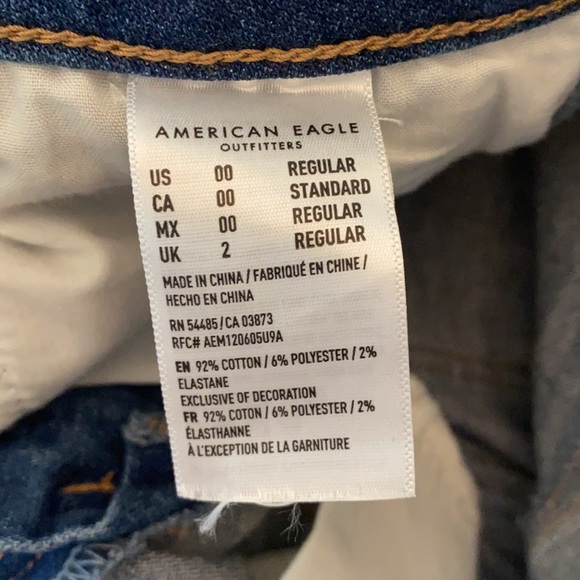 American Eagle Size 00 Hi Rise Jegging Crop Jeans - Picture 4 of 8